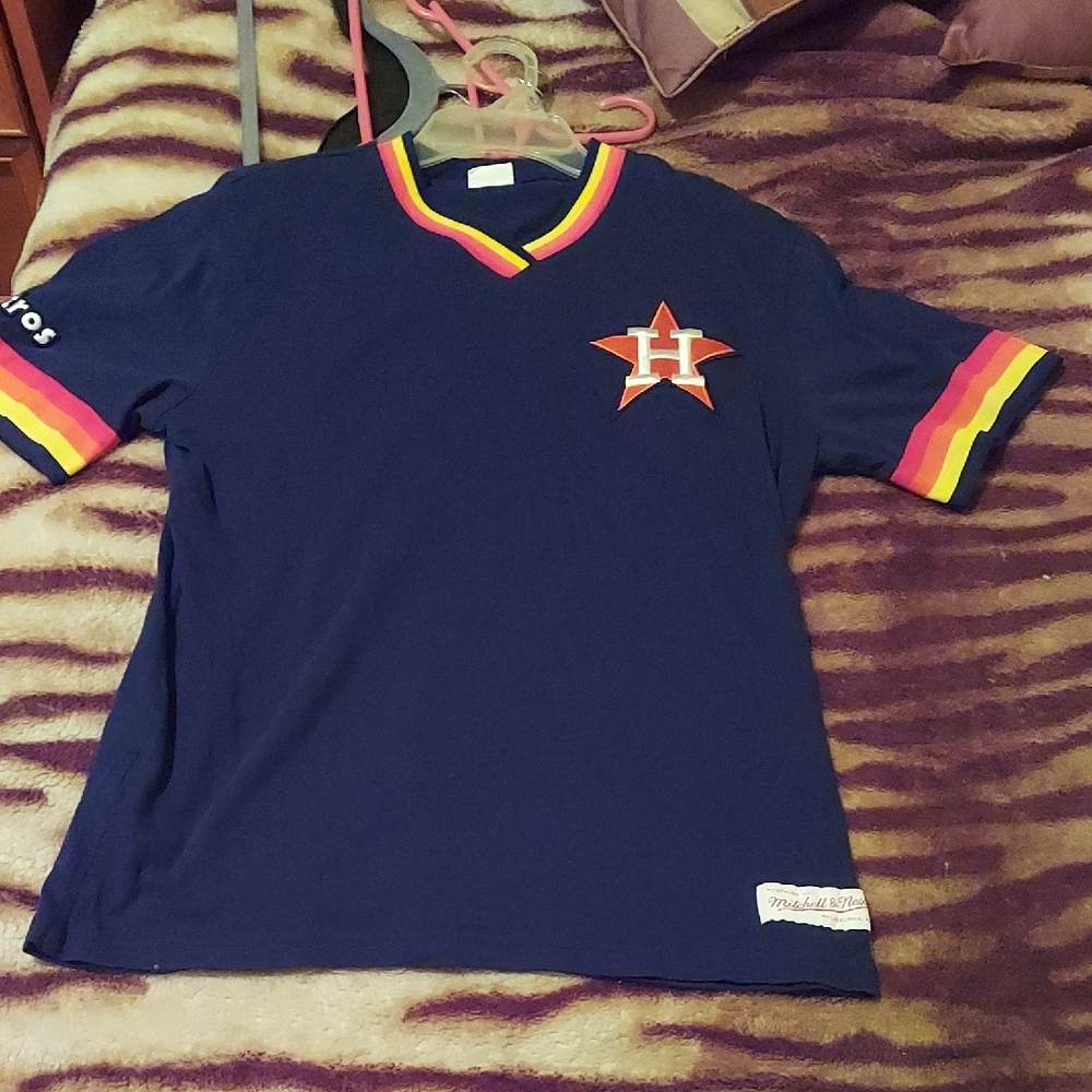 Mitchell & Ness Blue and Red Athletic Jersey